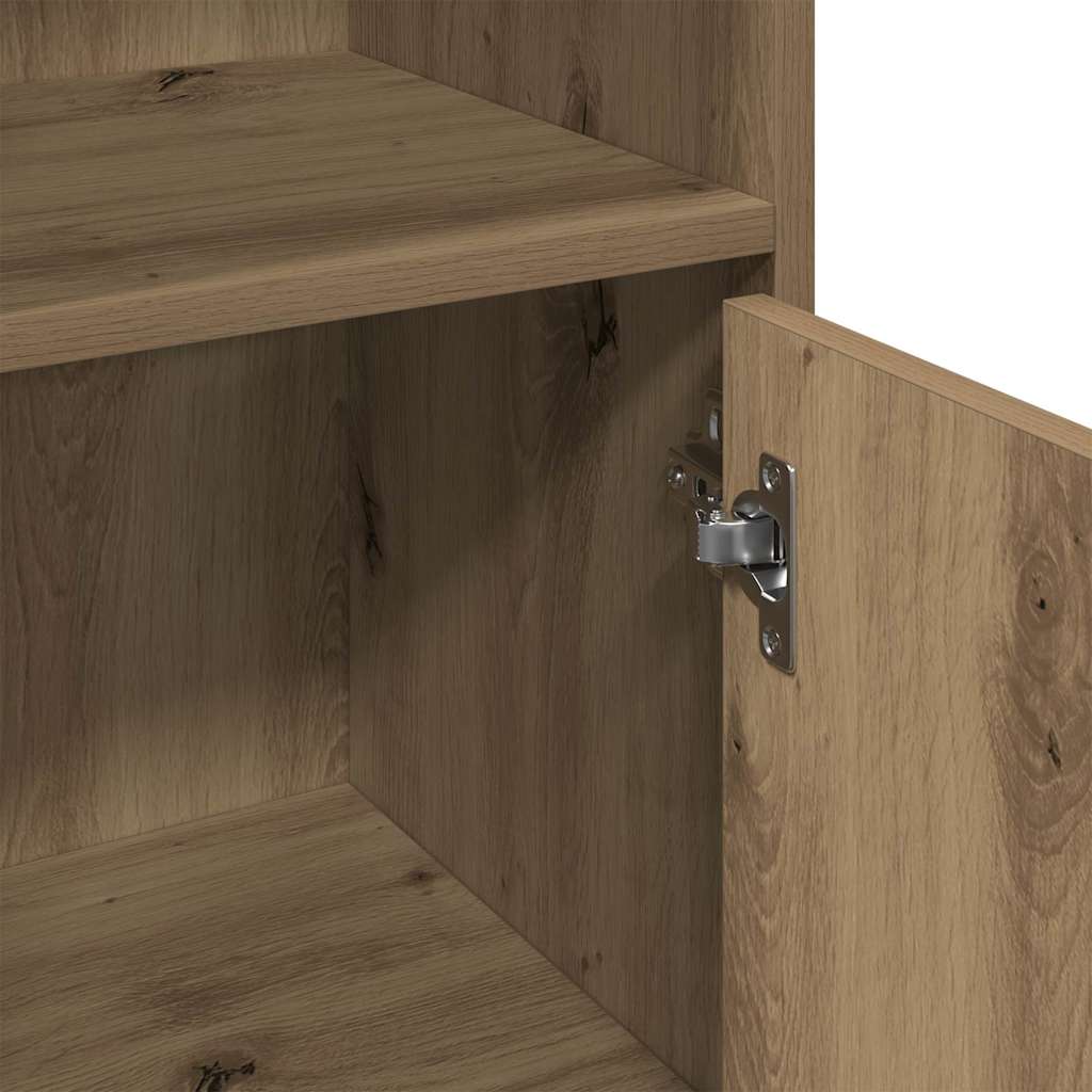 Badeværelsesskab 30x30x95 Cm Konstrueret Træ - Billede 8