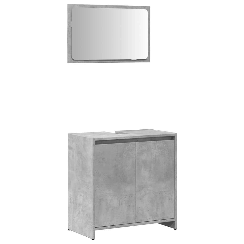 Møbelsæt Til Badeværelse 2 Dele Konstrueret Træ - Billede 2