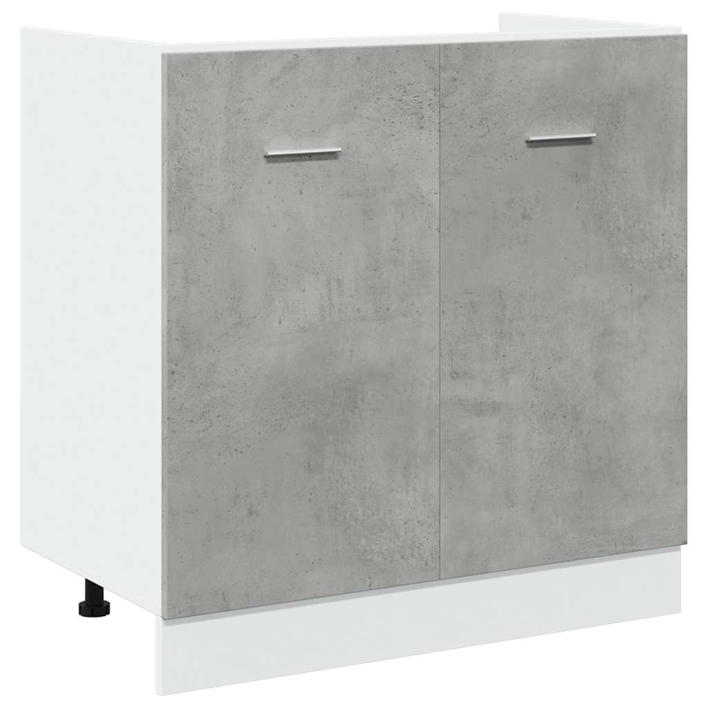 Bundskab Til Vask Lyon 80x46x81,5 Cm Konstrueret Træ - Billede 2