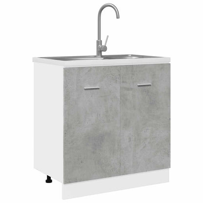 Bundskab Til Vask Lyon 80x46x81,5 Cm Konstrueret Træ - Billede 4