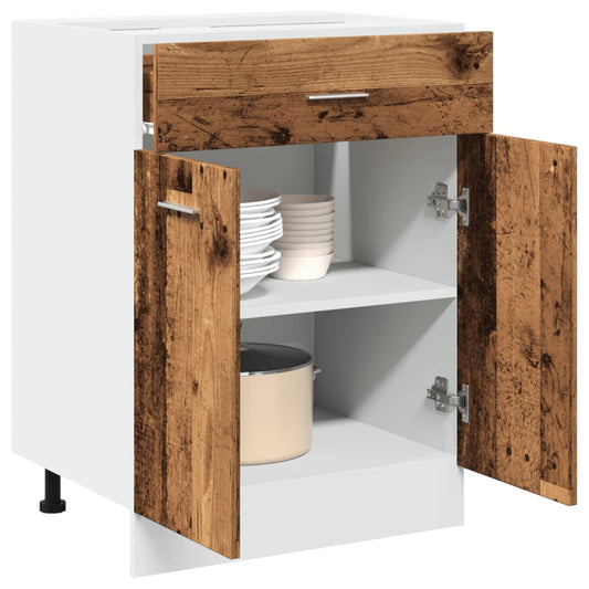 Underskab 60X46X81,5 Cm Konstrueret Træ Antikt Trælook Gammelt Træ