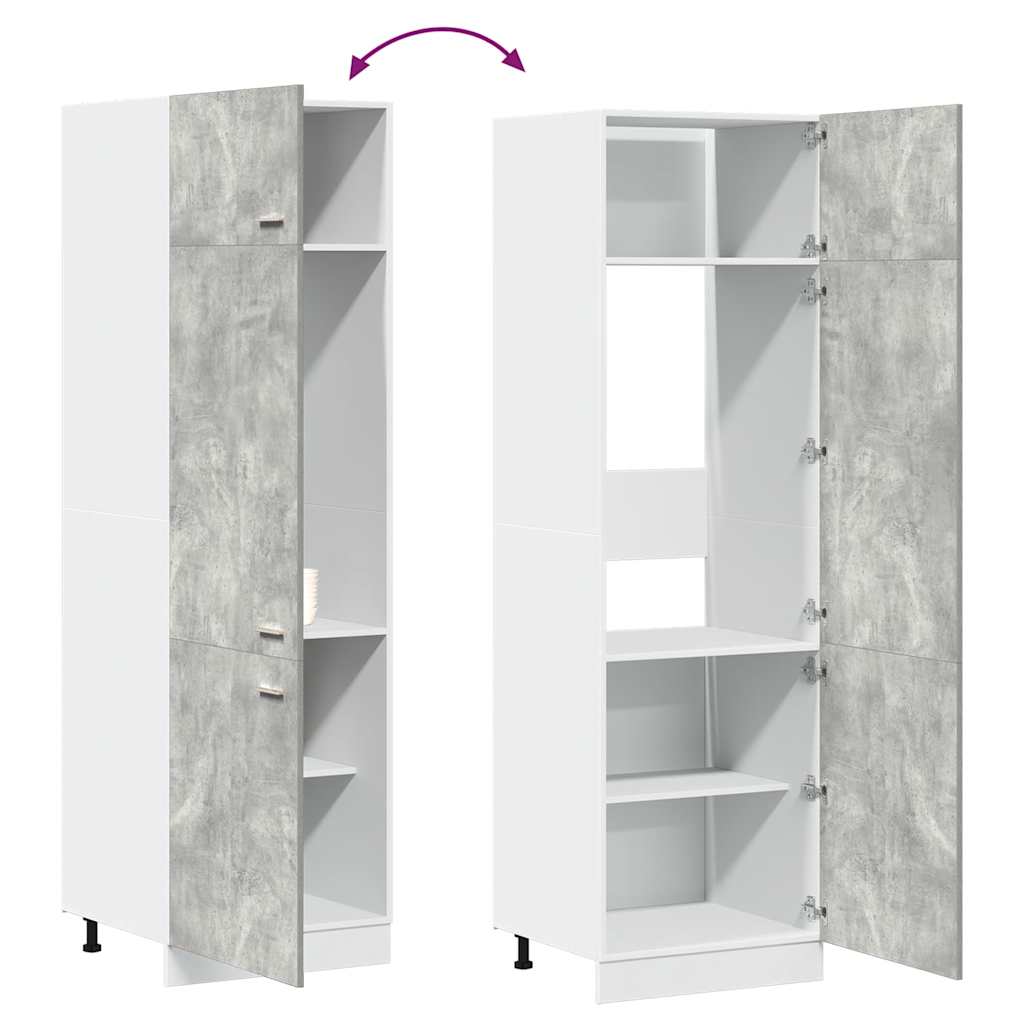 Køleskabsskab Lyon 60x57x207 Cm Konstrueret Træ - Billede 9