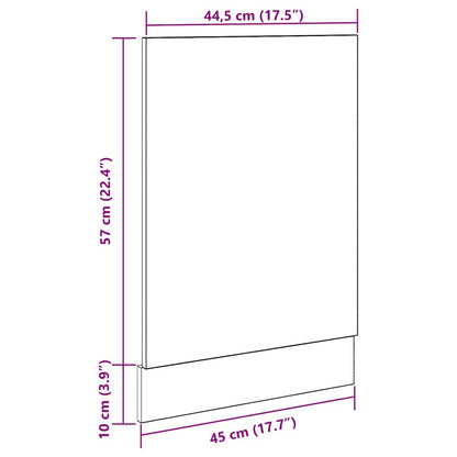 Opvaskemaskinepanel Lyon 45x3x67 Cm Konstrueret Træ - Billede 8