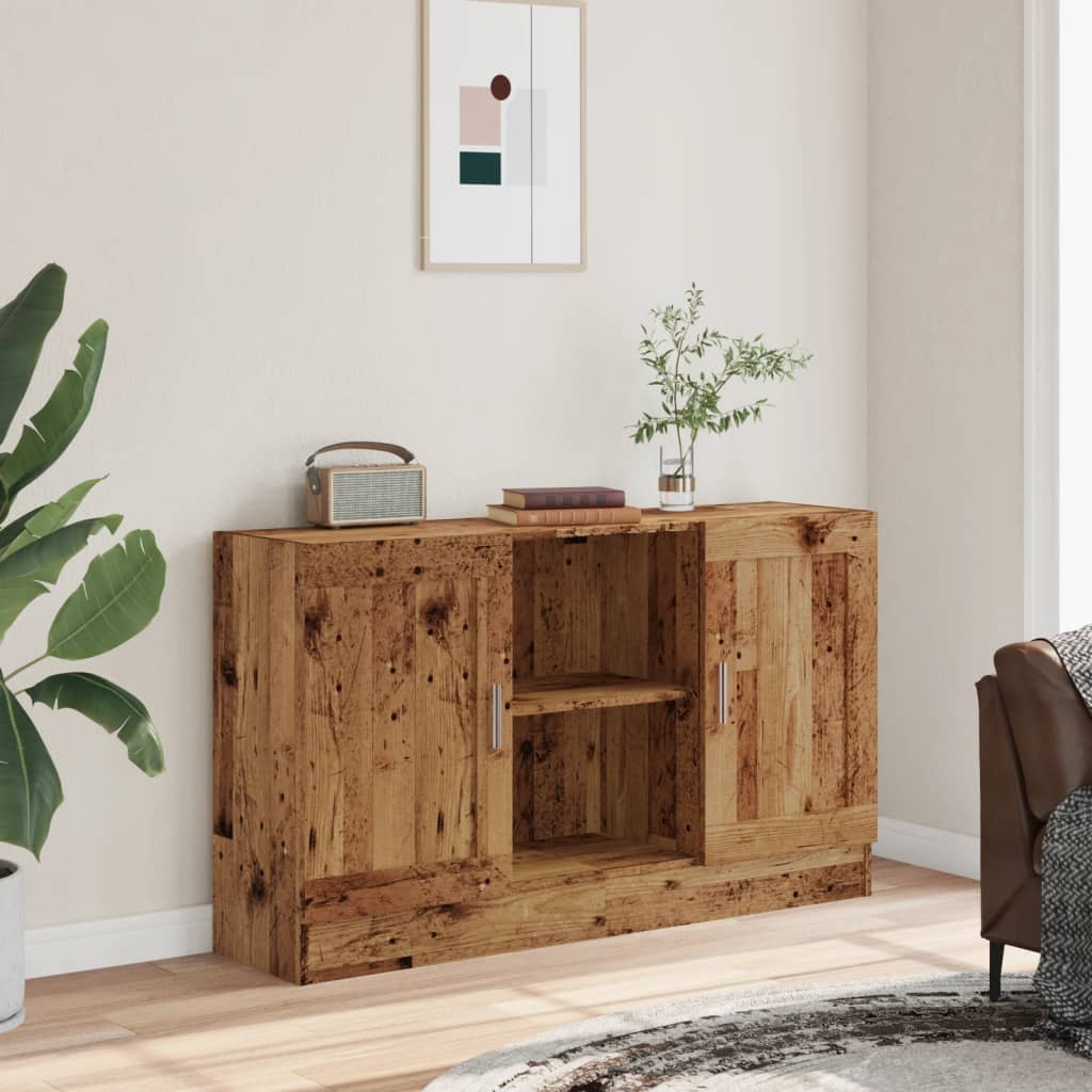 Skænk 120x30,5x70 Cm Konstrueret Træ Antikt Træ - Billede 3
