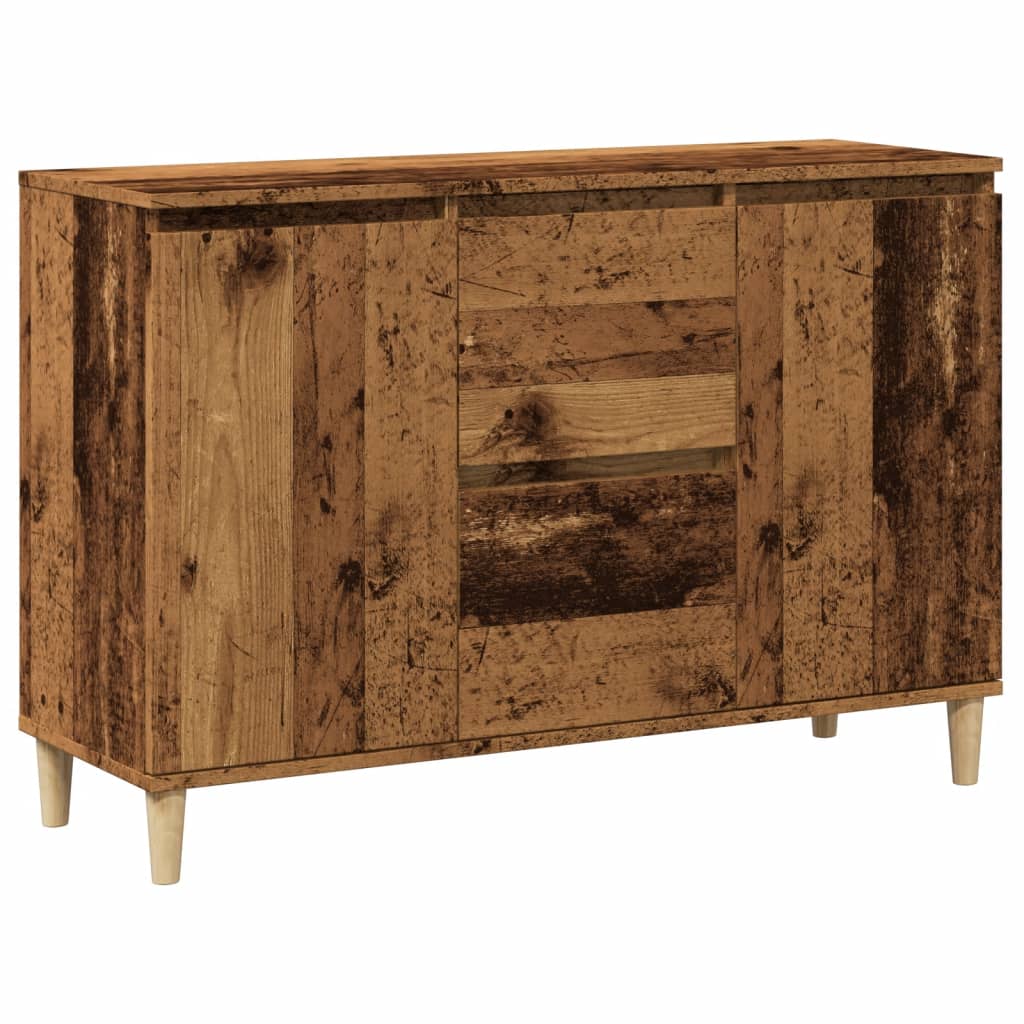 Skænk 102x35x70 Cm Konstrueret Træ Antikt Træ - Billede 2