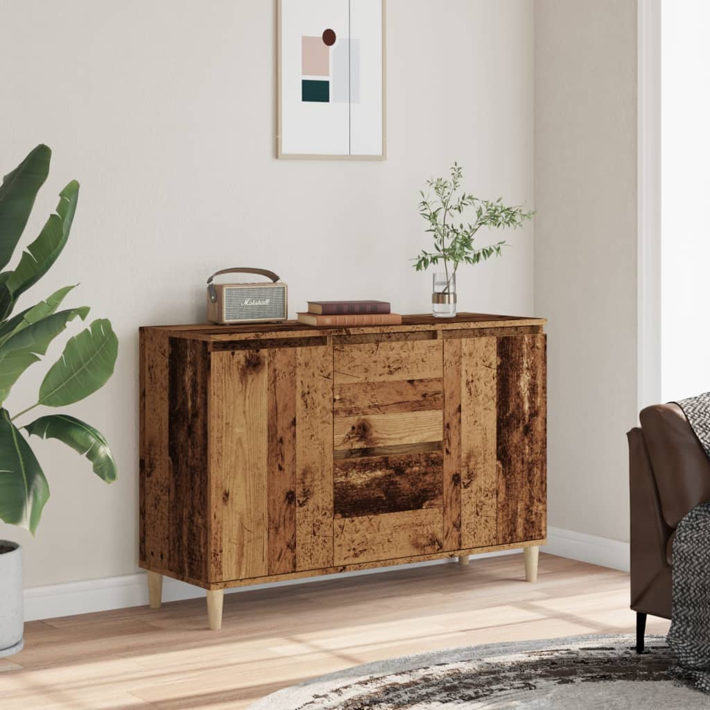 Skænk 102x35x70 Cm Konstrueret Træ Antikt Træ - Billede 3