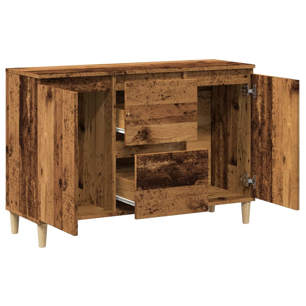 Skænk 102x35x70 Cm Konstrueret Træ Antikt Træ - Billede 5