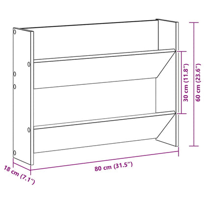 Skoreol Til Væg 4 Stk. 60x18x60cm Konstrueret - Billede 10