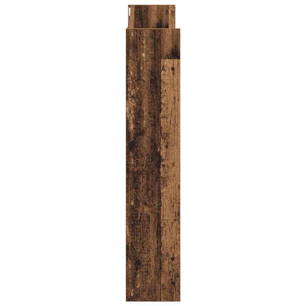 Væghængt Skoreol 80x18x90 Cm Konstrueret Træ Antikt Trælook - Billede 6