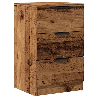 Sengebord 40x36x65 Cm Konstrueret Træ Gammelt Trælook - Billede 2