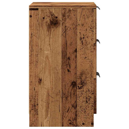 Sengebord 40x36x65 Cm Konstrueret Træ Gammelt Trælook - Billede 7