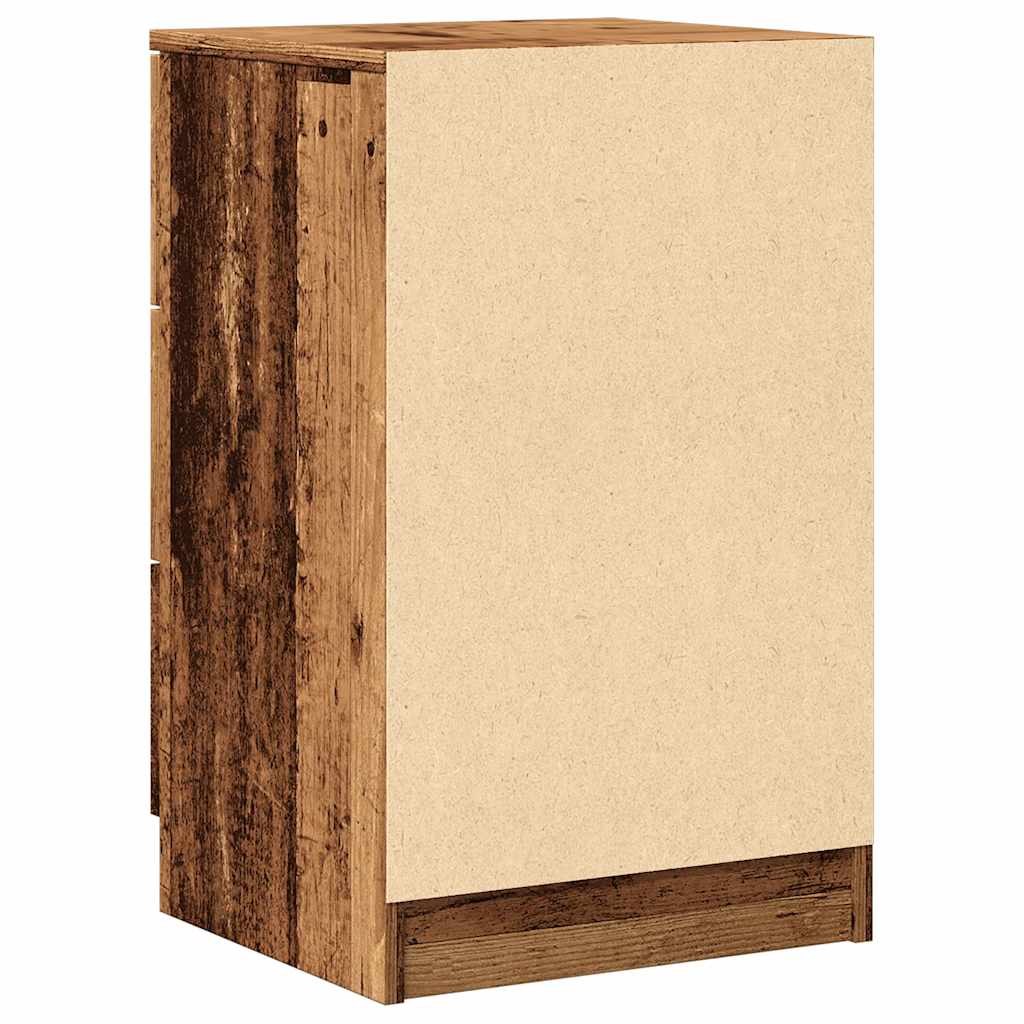 Sengebord 40x36x65 Cm Konstrueret Træ Gammelt Trælook - Billede 6