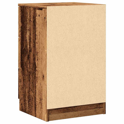 Sengebord 40x36x65 Cm Konstrueret Træ Gammelt Trælook - Billede 6