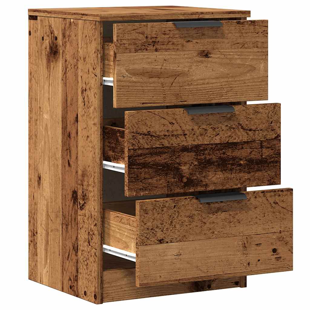 Sengebord 40x36x65 Cm Konstrueret Træ Gammelt Trælook - Billede 9