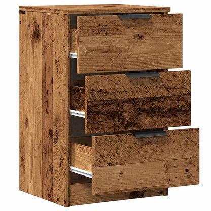 Sengebord 40x36x65 Cm Konstrueret Træ Gammelt Trælook - Billede 9