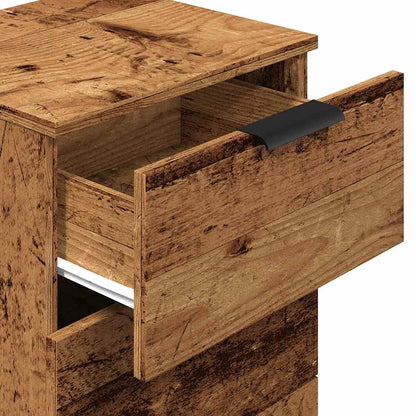 Sengebord 40x36x65 Cm Konstrueret Træ Gammelt Trælook - Billede 8