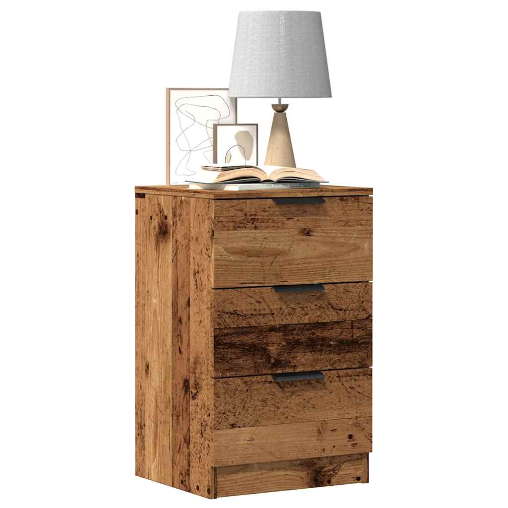 Sengebord 40x36x65 Cm Konstrueret Træ Gammelt Trælook - Hovedbillede