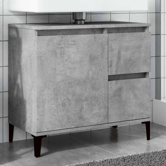 Underskab Til Vask 65X33X60 Cm Konstrueret Træ Betongrå
