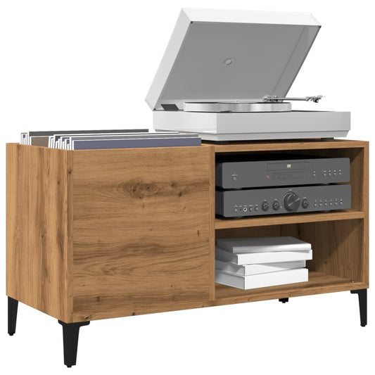 Vinylskab 84,5X38X48 Cm Konstrueret Træ Kunsteg Sort