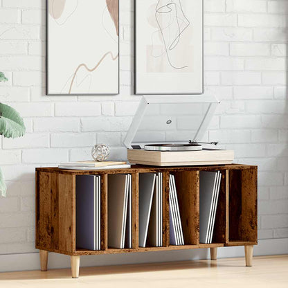 Vinylskab 100X38X48 Cm Konstrueret Træ Antikt Trælook
