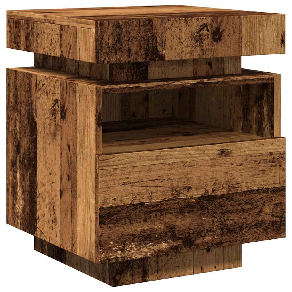 Sengebord Med LED-Lys 40x39x48,5 Cm