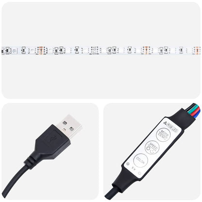 Sengebord Med LED-lys 40x39x48,5 Cm Kunsteg - Billede 10