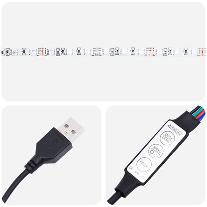 Væghængte TV-borde Med LED-lys - Billede 13