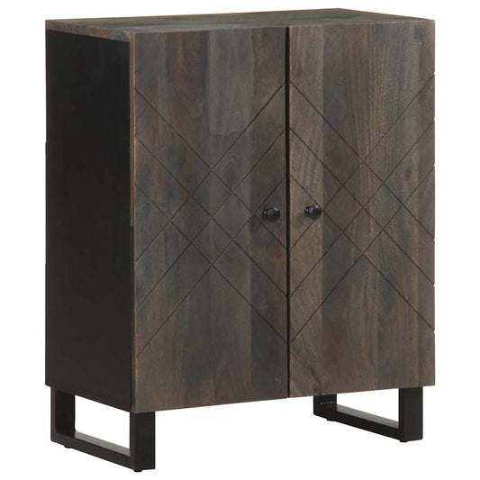 Skænk 60X33X75 Cm Massivt Mangotræ Sort