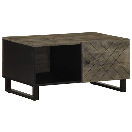 Sofabord 80X50X40 Cm Massivt Mangotræ Sort