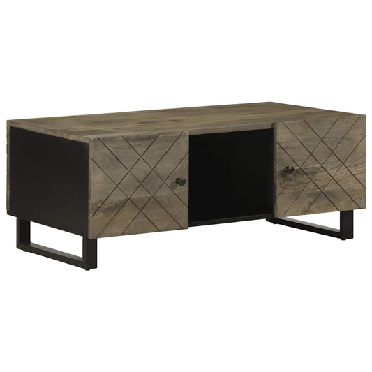 Sofabord 100X54X40 Cm Massivt Mangotræ Sort