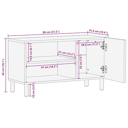 Tv-Bord 80X31,5X46 Cm Massivt