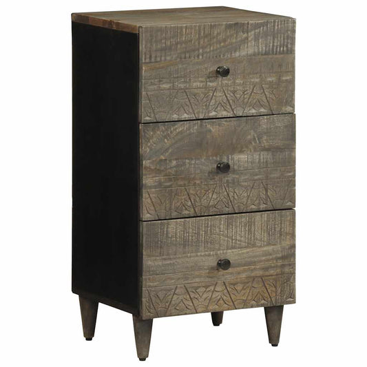 Skænk 40X33X75 Cm Massivt Mangotræ Mørkegrå