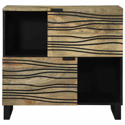 Sideboard 80 X 33 X 75 Cm Massivt Mangotræ - Billede 3