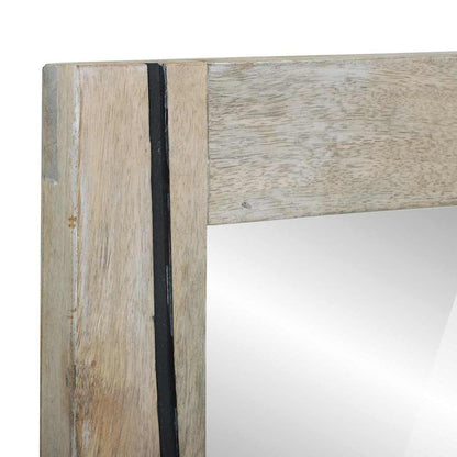 Badeværelsesspejl Brun 50 X 2.5 X 70 Cm Massiv Mango Træ, Glas - Billede 4