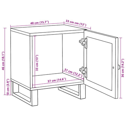 Natskab Naturfarvet 40 X 33 X 46 Cm - Billede 12