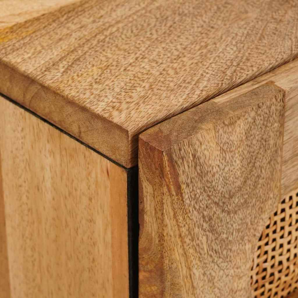 Natskab Med Skuffe Naturfarvet 50 X 33 X 60 Cm Massivt Mangotræ - Billede 6