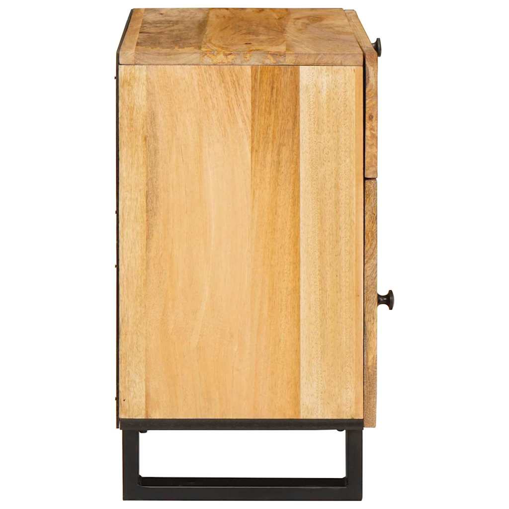 Natskab Med Skuffe Naturfarvet 50 X 33 X 60 Cm Massivt Mangotræ - Billede 4