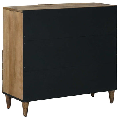 Sideboard Med Dør 80 X 33,5 X 75 Cm Massivt Mangotræ - Billede 5