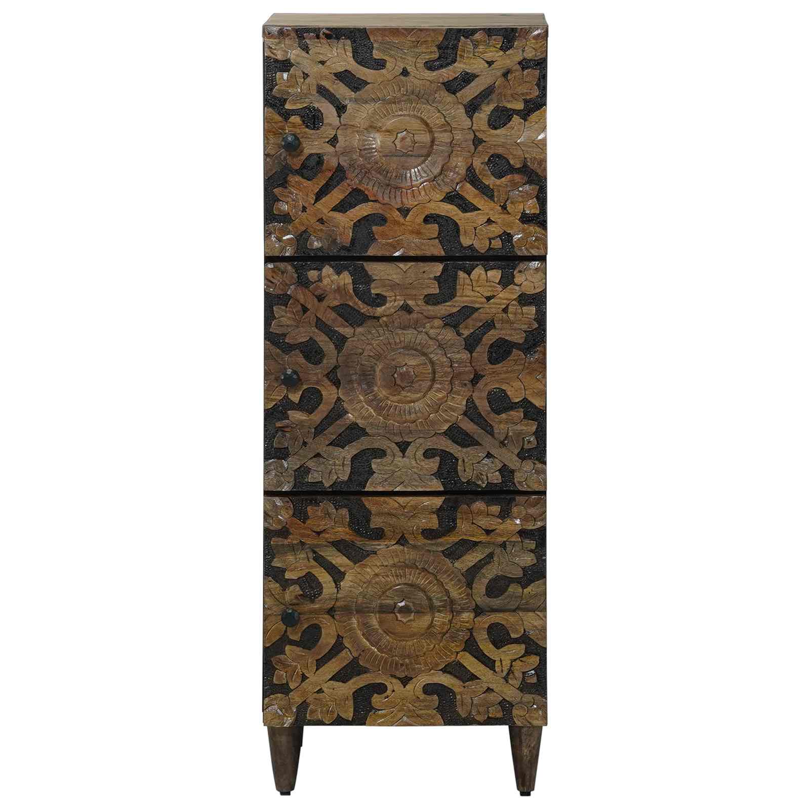 Høj Bord Med Hylde 40 X 33,5 X 110 Cm Massivt Mangotræ - Billede 3