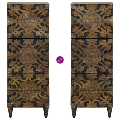 Høj Bord Med Hylde 40 X 33,5 X 110 Cm Massivt Mangotræ - Billede 10