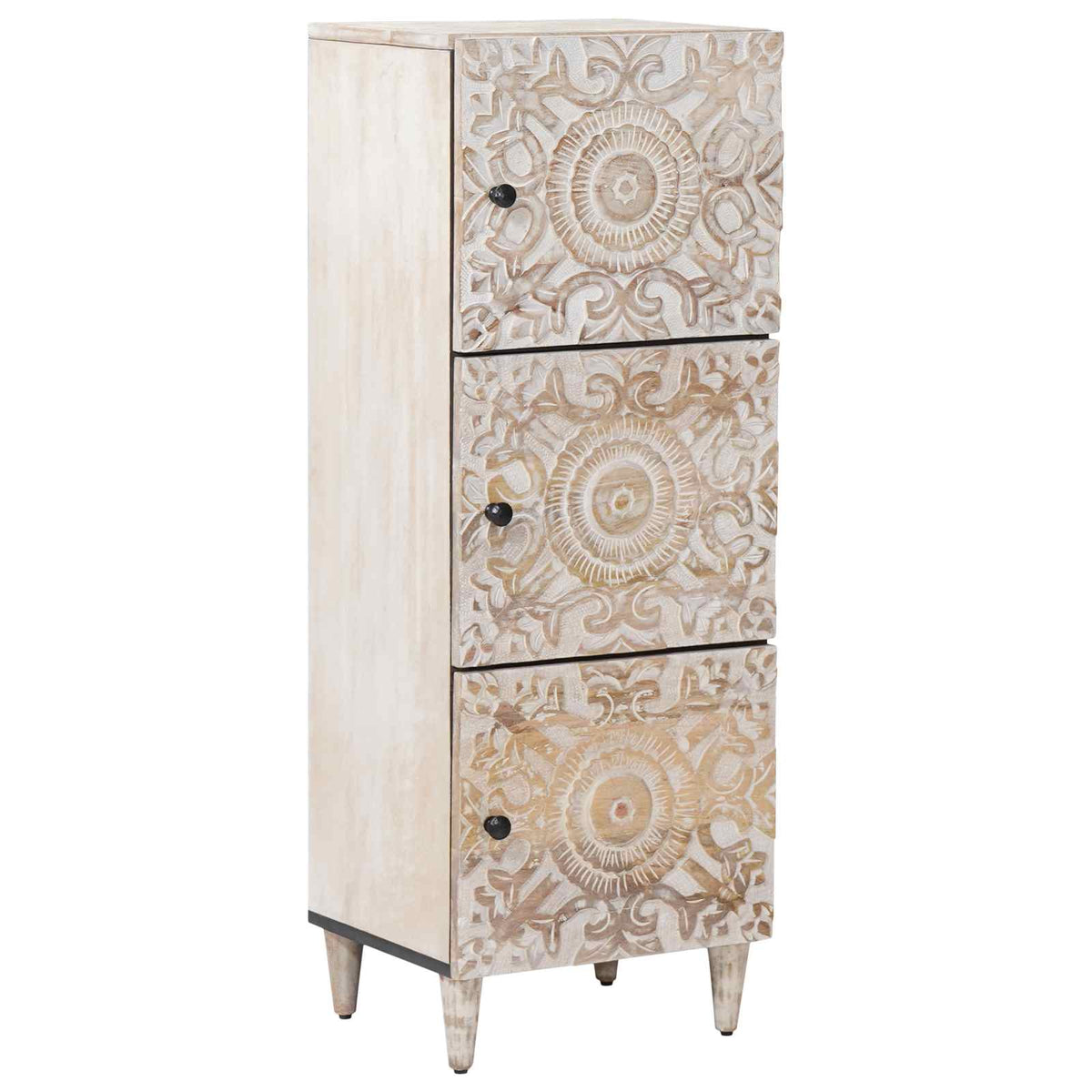 Høj Bord Med Hylde 40 X 33,5 X 110 Cm Massivt Mangotræ - Variant 4018397