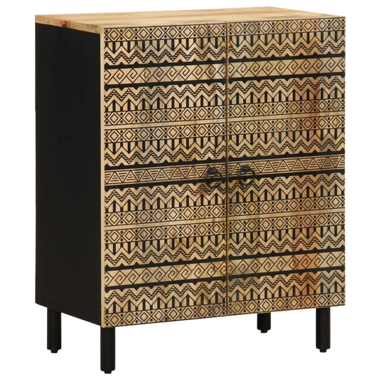 Skænk 60X33,5X75 Cm Massivt Ru Mangotræ