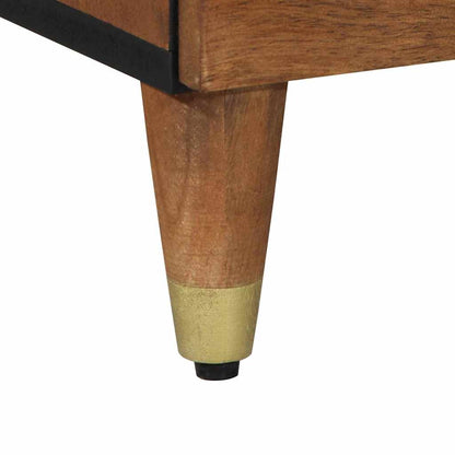 Sideboard Med Hylde 80 X 33 X 75 Cm Massivt Mangotræ - Billede 8
