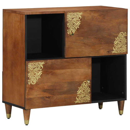 Sideboard Med Hylde 80 X 33 X 75 Cm Massivt Mangotræ - Hovedbillede