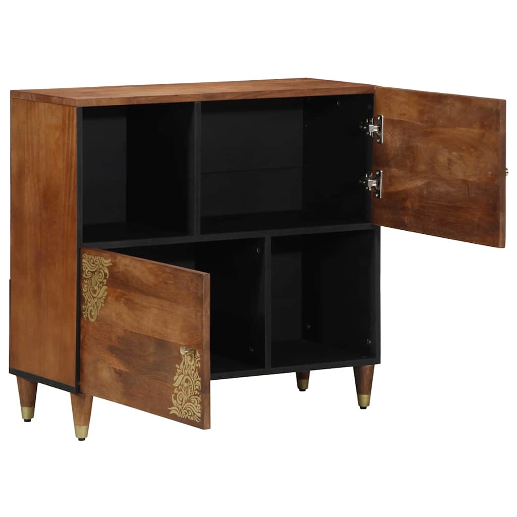 Sideboard Med Hylde 80 X 33 X 75 Cm Massivt Mangotræ - Billede 2