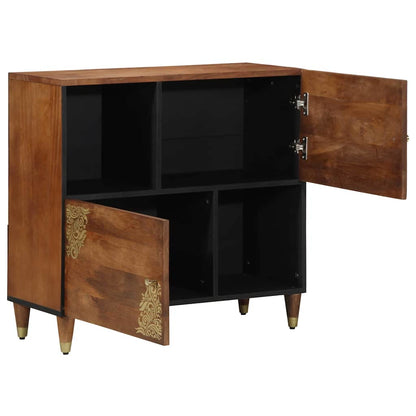 Sideboard Med Hylde 80 X 33 X 75 Cm Massivt Mangotræ - Billede 2
