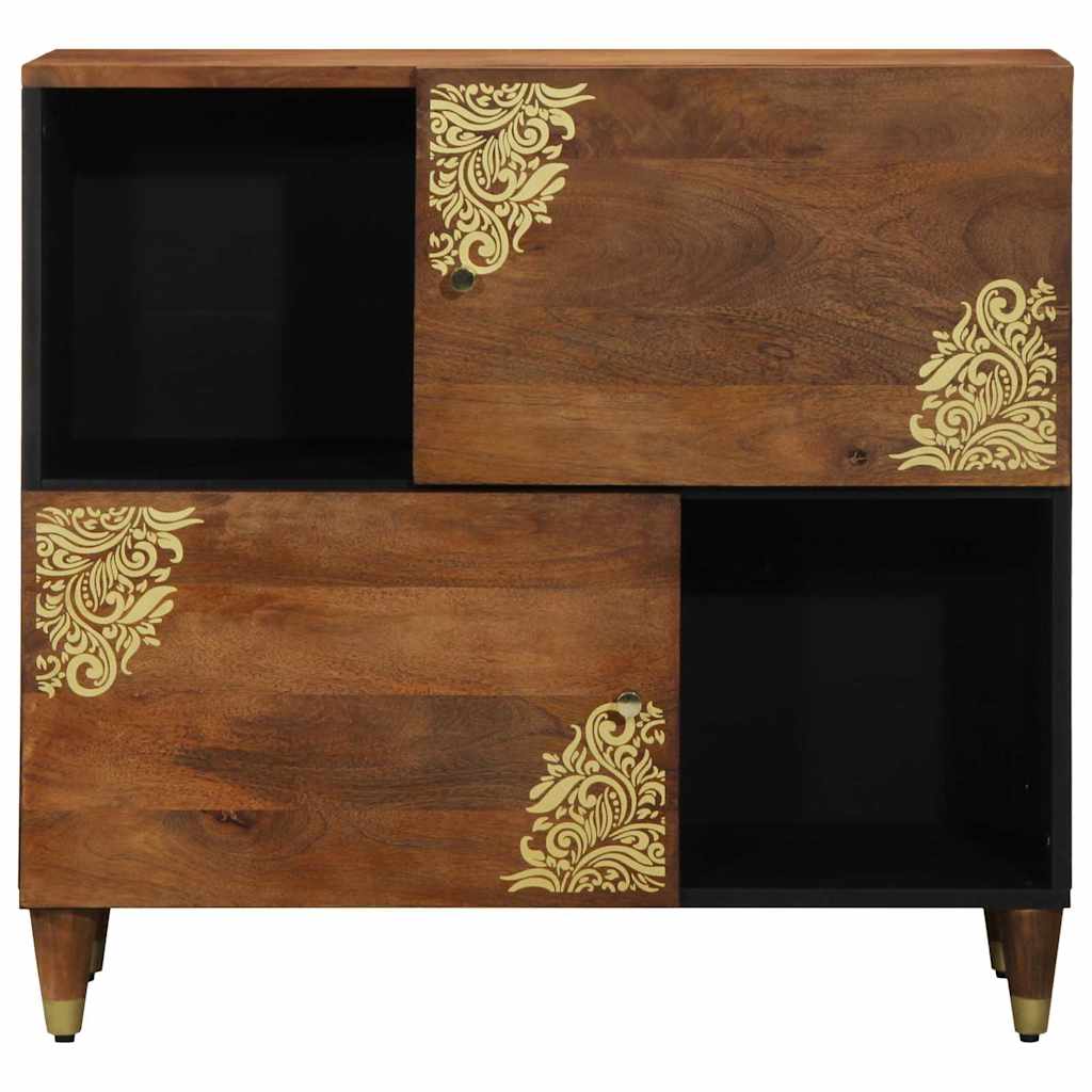 Sideboard Med Hylde 80 X 33 X 75 Cm Massivt Mangotræ - Billede 3