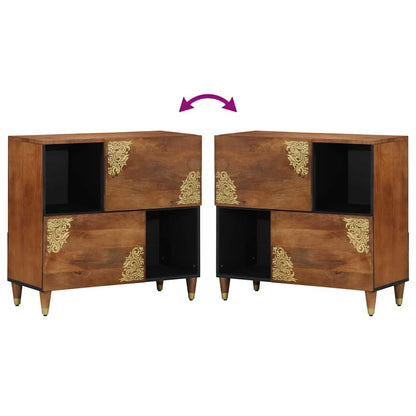 Sideboard Med Hylde 80 X 33 X 75 Cm Massivt Mangotræ - Billede 10