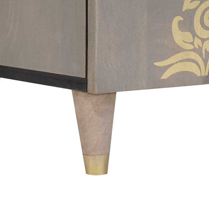 Sideboard Og Guld 60 X 33 X 75 Cm Massivt Mangotræ - Billede 8