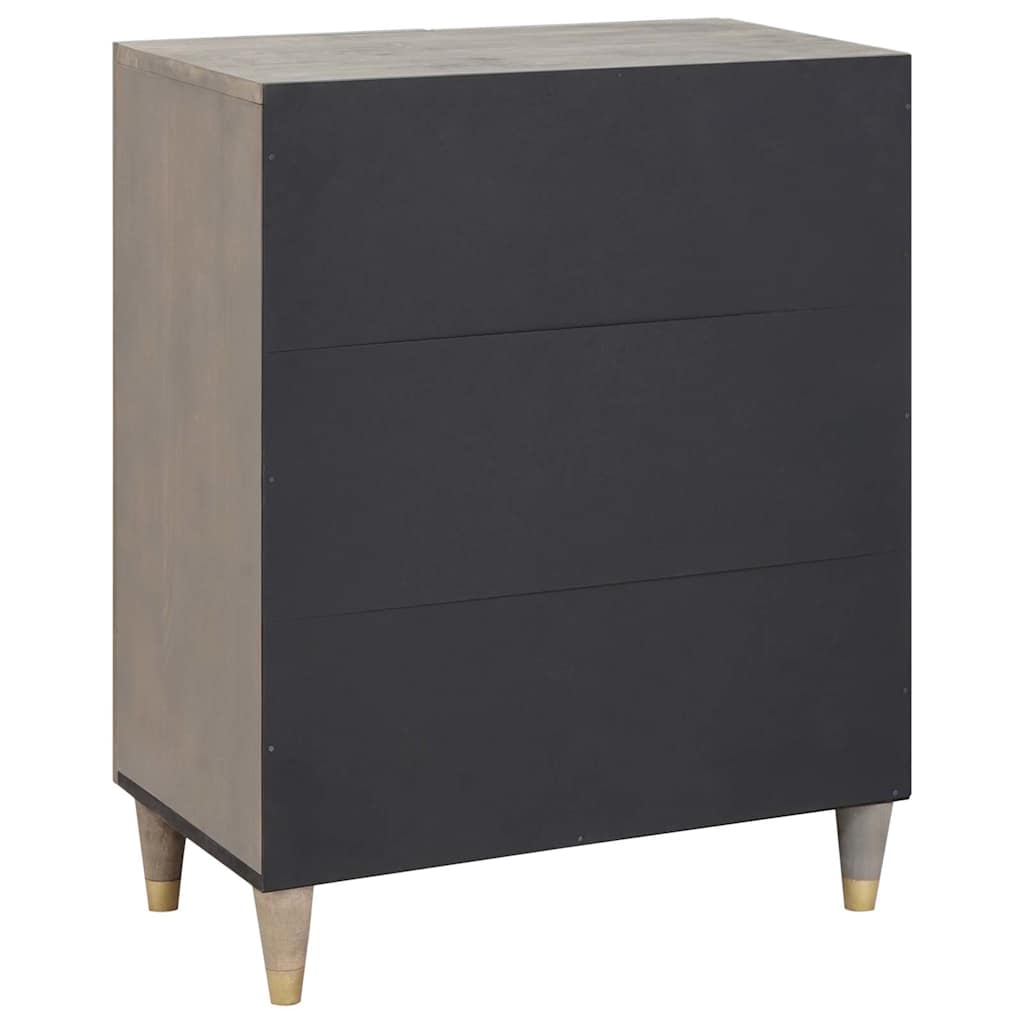 Sideboard Og Guld 60 X 33 X 75 Cm Massivt Mangotræ - Billede 5